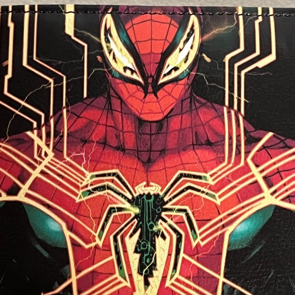 Spiderman Pleather Wallet New Red Black Marvel Comics Christmas Stocking Stuffer - Picture 2 of 8